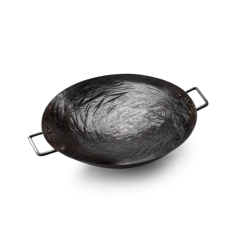 Fyreza Wok-Pfanne 55 cm handgeschmiedet – passend für OFYR Feuerplatte, ideal für große Mengen über offenem Feuer